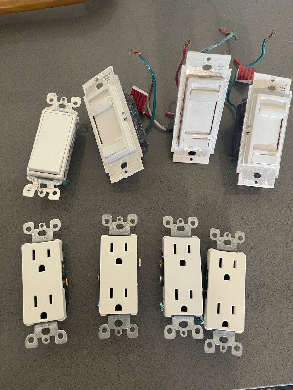 Leviton White Electrical Switches and Outlets